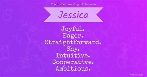 The Hidden Meaning of the Name Jessica