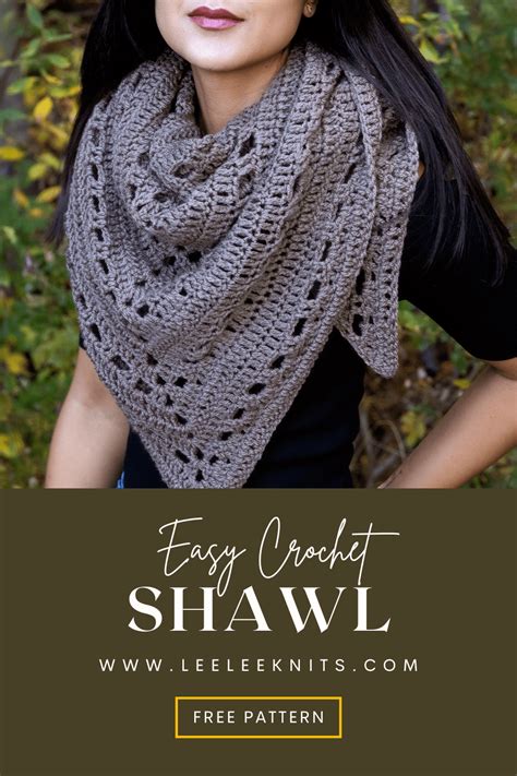 Easy Crochet Triangle Shawl Pattern Leelee Knits