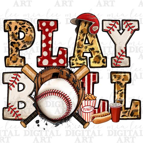 Baseball Play Ball Png Sublimation Design Download, Sport Png, Game Day