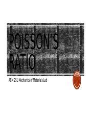 Poissons Ratio Pptx Poisson S Ratio Aem Mechanics Of Materials