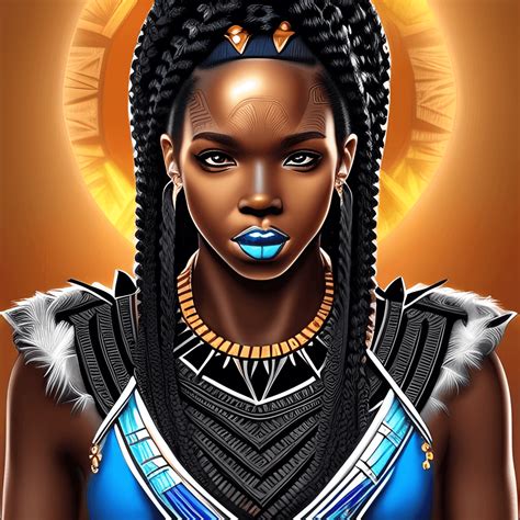 Belle Princesse Guerri Re Noire Reine Panth Re Noire Du Wakanda Peau