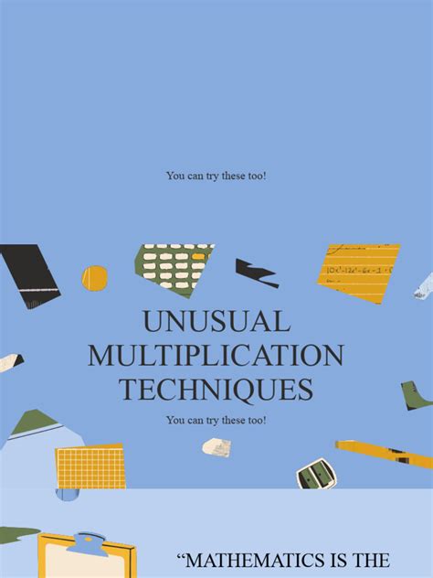 Unusual Multiplication Techniques | PDF | Multiplication | Elementary Mathematics
