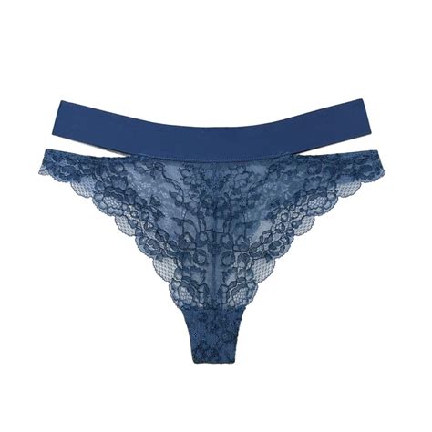 Wild Lace Cheeky Panty Dark Denim Blue Monique Morin Lingerie Wolf