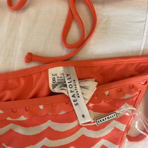 Neon Orange Pink Sea Folly Bikini Size 8 Would Fit Depop