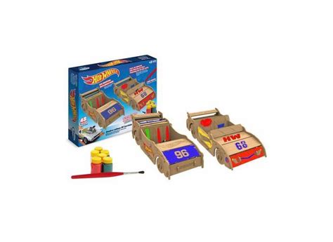 Quebra Cabeça 3D 48 Peças Hot Wheels Carrinhos De Pintura Diy o Melhor Preço é no Zoom