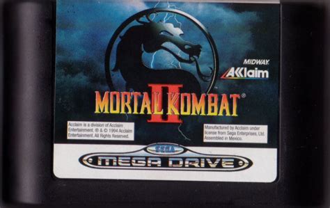 Mortal Kombat Ii Cover Or Packaging Material Mobygames