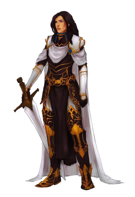 Female Human Paladin Knight Fighter Pathfinder Pfrpg Dnd Dandd 3 5 5e