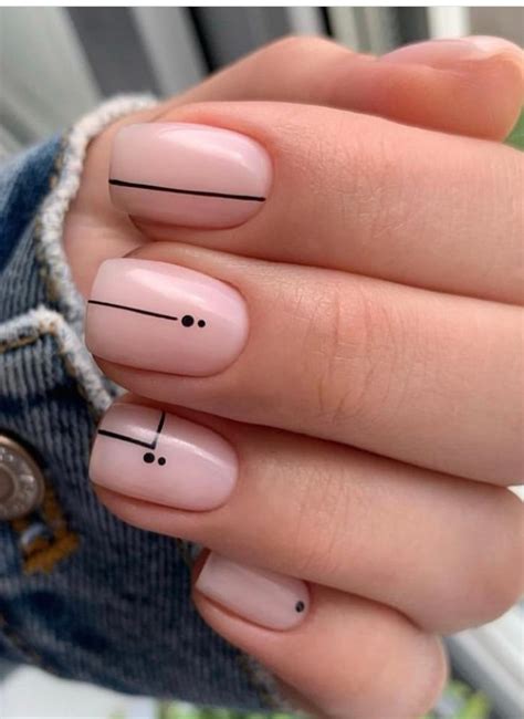Nude Short Nails With Design Artofit