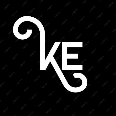 Premium Vector Ke Letter Logo Design On Black Background Ke Creative