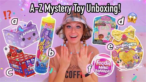 A-Z MYSTERY TOYS UNBOXING HAUL!!😱🎁🎉(A is for Aphmau, B is for Barbie, C ...