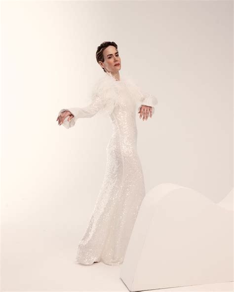 Sarah Paulson | Daisy ridley wedding dress, Sarah paulson photoshoot