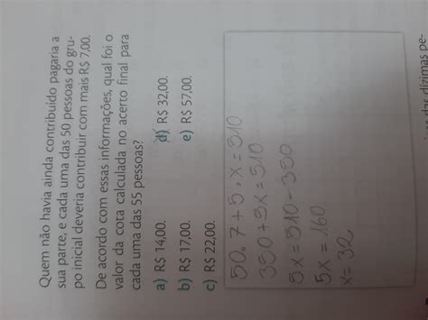 Um Grupo De 50 Pessoas Fez Um Orçamento - 4 - (ENEM – 2009) Um grupo de 50 pessoas fez um orçamento inicial para ...