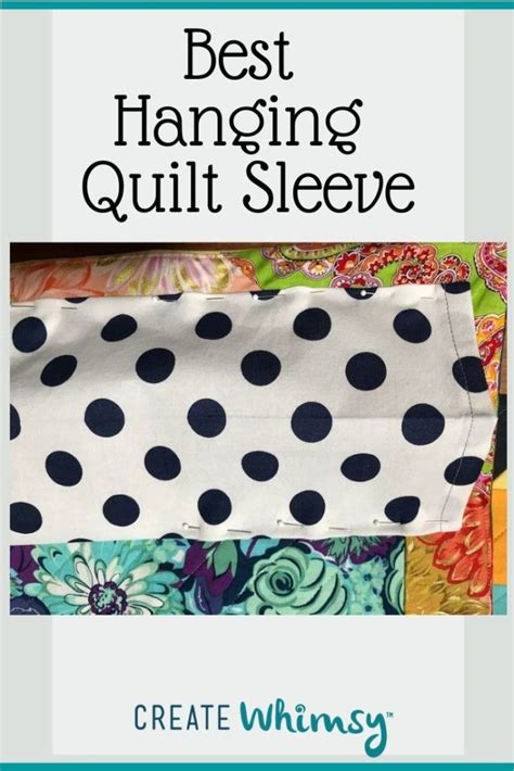 How to Make a Hanging Sleeve for a Quilt Tutorial - Create Whimsy