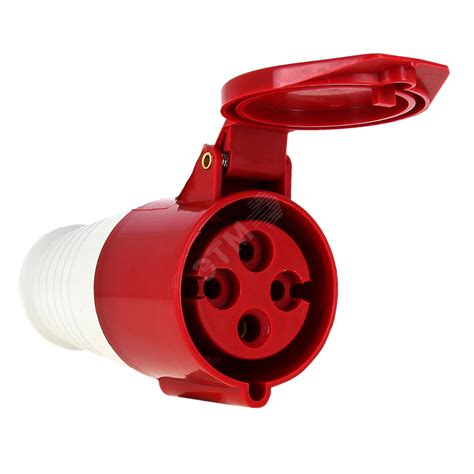 Розетка кабельная 32А 3Р+Е IP44 переносная 380В (ps-224-32-380) EKF ...