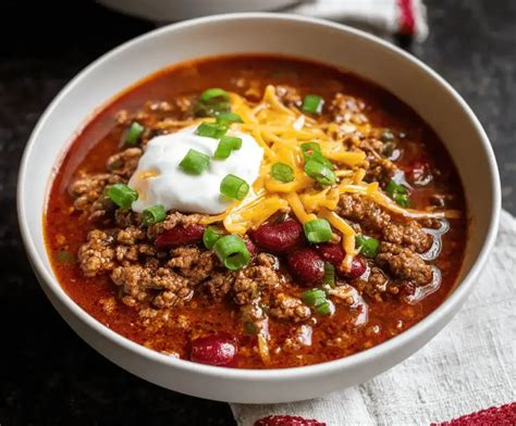 easy crockpot ground beef chili  beans