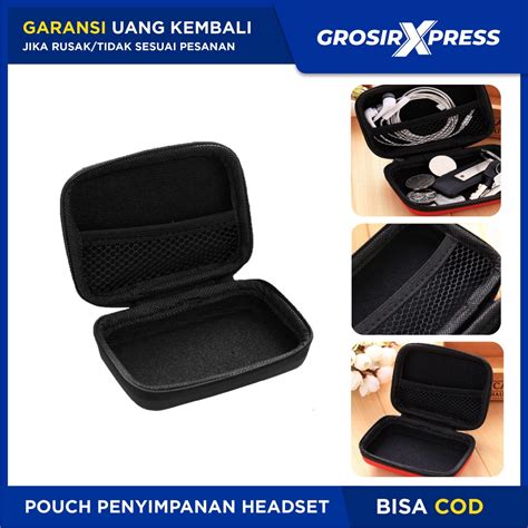 Jual Dompet Headset Multifungsi Pouch Tempat Simpan Earphone Kabel