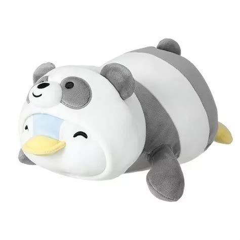 Peluche De Pingüino Con Disfraz De Panda 20cm Miniso