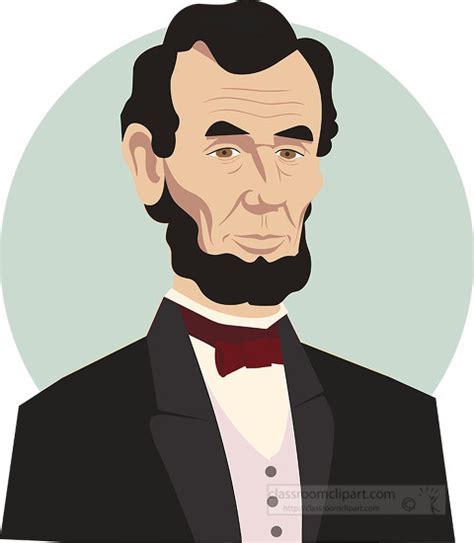 American Presidents Clipart Illustration Of Abraham Lincoln Wearing