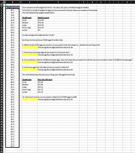 excel  answer    giving  cheggcom