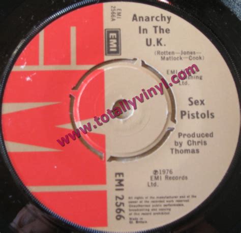 Totally Vinyl Records Sex Pistols Anarchy In The UK I Wanna Be Me Inch