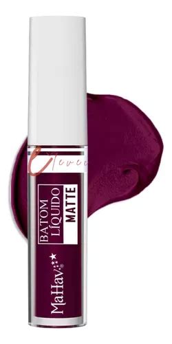 Batom Matte Nude Rose Mahav Liquido 4ml Cor Berinjela MercadoLivre