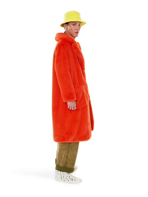 Freed Lily Pumpkin Faux Fur Coat Designer Faux Fur Collection Coveti