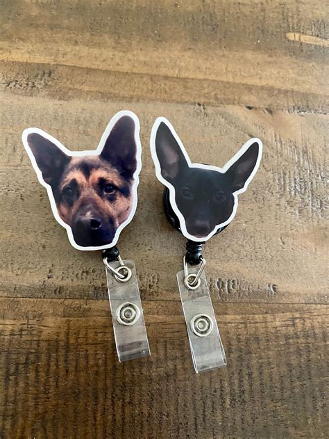 Custom Pet Badge Reel Personalized Dog Acrylic Badge Reel Custom Cat