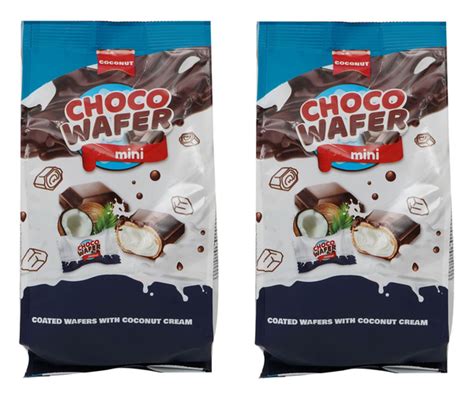 Конфеты вафли мини Кокос Choco Wafer, 2 шт по 140г - купить с доставкой ...