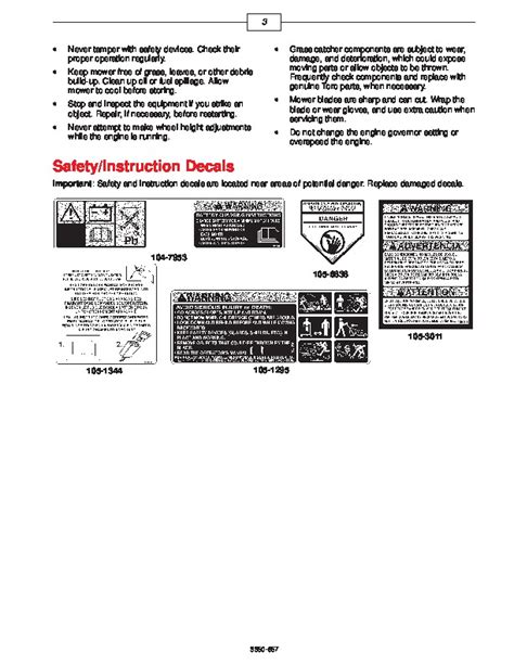 Toro 20031 22-Inch Recycler Lawn Mower Owners Owners Manual, 2004 - English