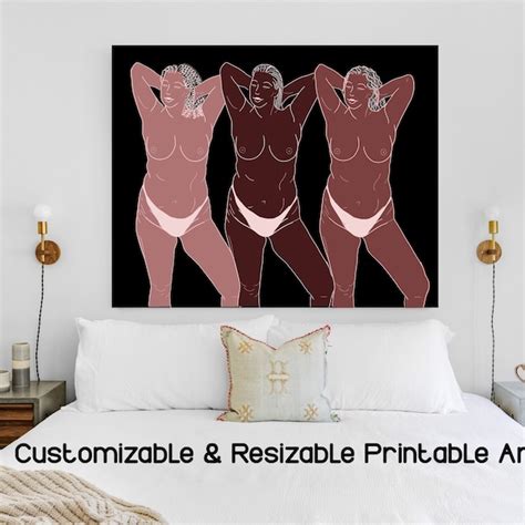 Fully Nude Posters Etsy