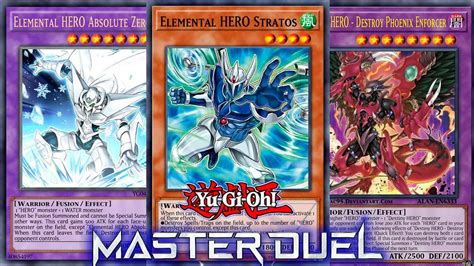 Yu Gi Oh Master Duel Hero Deck Barato Muito Forte Youtube