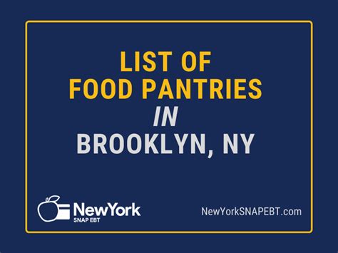 Food Pantries In Brooklyn Ny Ny Snap Ebt