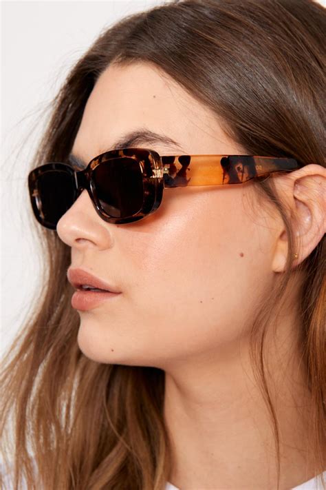 Tortoise Shell Rectangular Sunglasses Nasty Gal