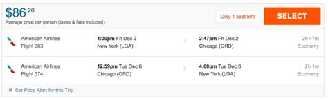 New York to Chicago and vice versa for $86 R/T nonstop [AA]