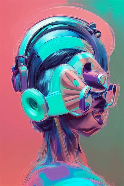 Epic 3 D Abstract Headset Hacker Spinning Hands Stable Diffusion