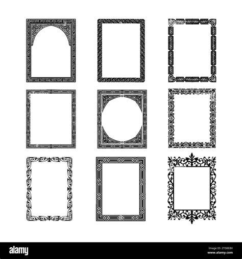 Retro borders Stock Vector Images - Alamy