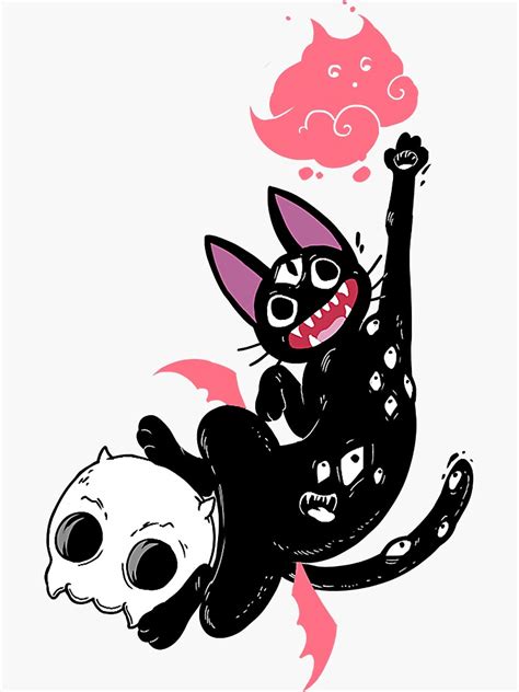 Kawaii Black Cat Sticker For Sale By WethereltPaul Redbubble