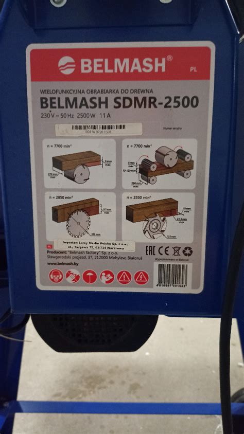 Belmash Sdmr-2500 PIŁA,GRUBOŚCIÓWKA,STRUGARKA | Łazory | Kup teraz na ...