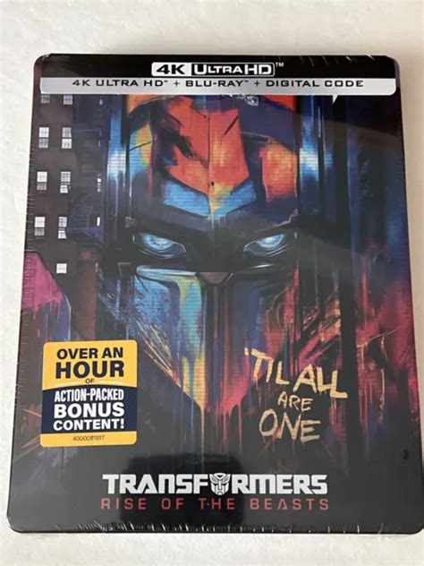 TRANSFORMERS RISE OF The Beasts 4K Blu Ray Digital 2023 STEELBOOK