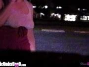 Milf Public Underboob And Nip Slip Nightime Roadside Wearing A Short Crop Top Braless While