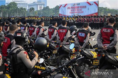 Polda Metro Jaya Mulai Sebar Ribuan Personel Pengamanan Tps Antara News