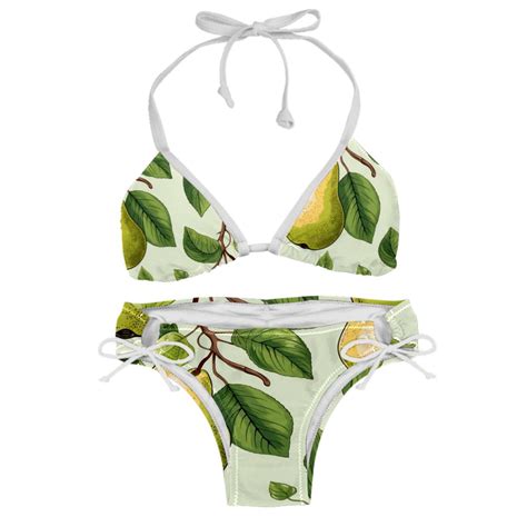 Pear Detachable Sponge Adjustable Strap Bikini Set Two Pack Swim Suits For Versatile Swim Wear