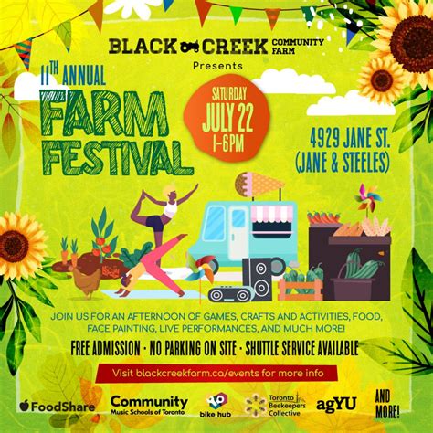 Black Creek Community Farm Annual Farm Festival Save The Date