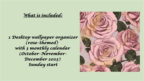 Desktop Wallpaper Organizer and Calendar - Etsy