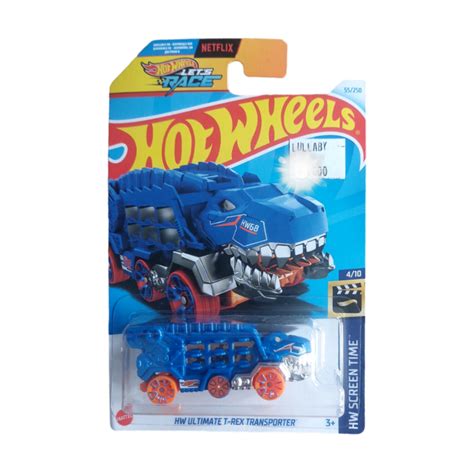 Jual Hot Wheels Hw Ultimate T Rex Transporter Hw Screen Time Blue Shopee Indonesia