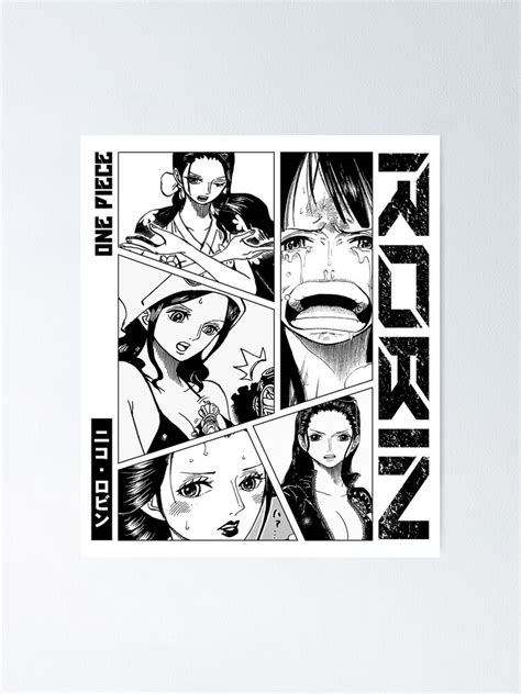 Nico Robin One Piece Manga Panel Black Version Poster For Sale By