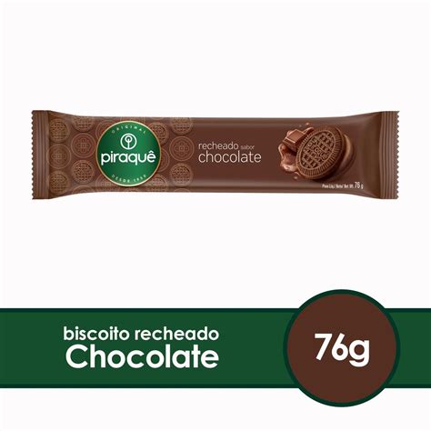 Biscoito Recheado Chocolate Piraqu Pacote G Big Box Norte