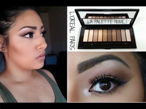 L Oreal La Palette Nude 1 Makeup Tutorial Review Swatches YouTube