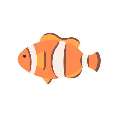 Peixe palhaço bonito da ilustração da vida marinha Vetor Premium