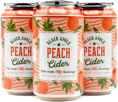 Black Apple Cider Peach Hard Cider 4pk 12oz Can Legacy Wine And Spirits